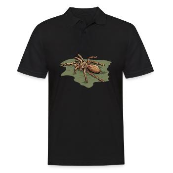 Tarantula I Tarantula Terrarium motif for - Men's Polo Shirt - black - Front - Kai (181cm)
