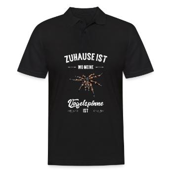 Vogelspinne I Tarantula Terrarium Motiv für - Männer Poloshirt - Schwarz - Vorne - Kai (181cm)
