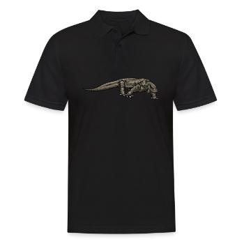 Komodowaran I Komododrache Motiv für Reptilien - Männer Poloshirt - Schwarz - Vorne - Kai (181cm)