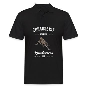 Komodowaran I Komododrache Motiv für Reptilien - Männer Poloshirt - Schwarz - Vorne - Kai (181cm)