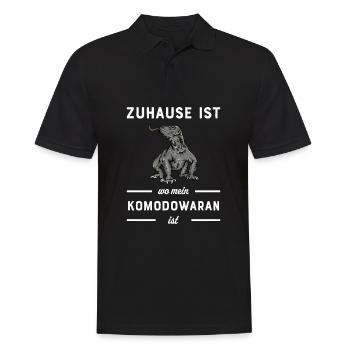 Komodowaran I Komododrache Motiv für Reptilien - Männer Poloshirt - Schwarz - Vorne - Kai (181cm)