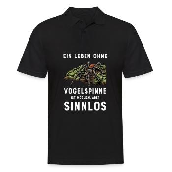 Vogelspinne I Tarantula Terrarium Motiv für - Männer Poloshirt - Schwarz - Vorne - Kai (181cm)