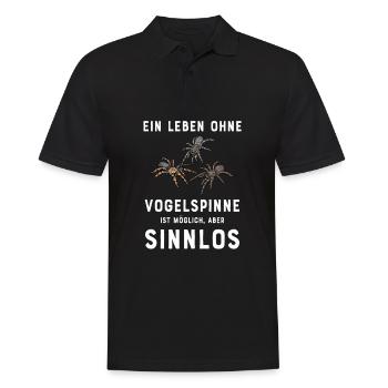 Vogelspinne I Tarantula Terrarium Motiv für - Männer Poloshirt - Schwarz - Vorne - Kai (181cm)