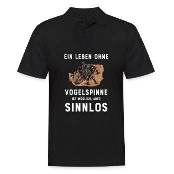 Vogelspinne I Tarantula Terrarium Motiv für - Männer Poloshirt - Schwarz - Vorne - Kai (181cm)