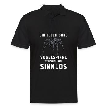 Vogelspinne I Tarantula Terrarium Motiv für - Männer Poloshirt - Schwarz - Vorne - Kai (181cm)