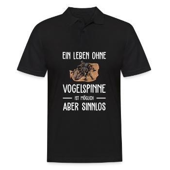 Vogelspinne I Tarantula Terrarium Motiv für - Männer Poloshirt - Schwarz - Vorne - Kai (181cm)