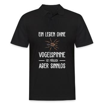 Vogelspinne I Tarantula Terrarium Motiv für - Männer Poloshirt - Schwarz - Vorne - Kai (181cm)