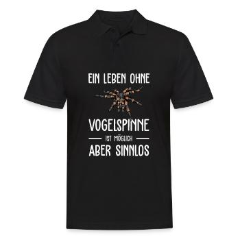 Vogelspinne I Tarantula Terrarium Motiv für - Männer Poloshirt - Schwarz - Vorne - Kai (181cm)