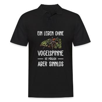 Vogelspinne I Tarantula Terrarium Motiv für - Männer Poloshirt - Schwarz - Vorne - Kai (181cm)
