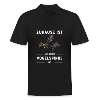 Vogelspinne I Tarantula Terrarium Motiv für - Männer Poloshirt - Schwarz - Vorne - Kai (181cm)