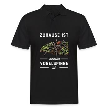 Vogelspinne I Tarantula Terrarium Motiv für - Männer Poloshirt - Schwarz - Vorne - Kai (181cm)