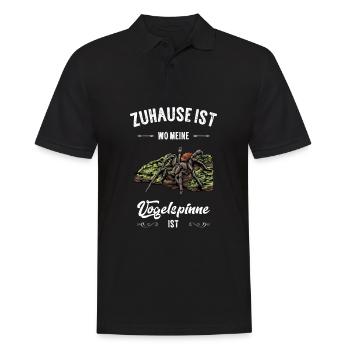 Vogelspinne I Tarantula Terrarium Motiv für - Männer Poloshirt - Schwarz - Vorne - Kai (181cm)