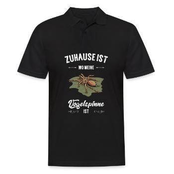 Vogelspinne I Tarantula Terrarium Motiv für - Männer Poloshirt - Schwarz - Vorne - Kai (181cm)