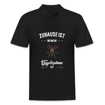 Vogelspinne I Tarantula Terrarium Motiv für - Männer Poloshirt - Schwarz - Vorne - Kai (181cm)
