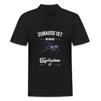 Vogelspinne I Tarantula Terrarium Motiv für - Männer Poloshirt - Schwarz - Vorne - Kai (181cm)