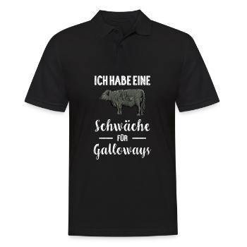 Galloway Rind I Schottland Rinderzucht für - Männer Poloshirt - Schwarz - Vorne - Kai (181cm)