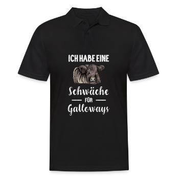 Galloway Rind I Schottland Rinderzucht für - Männer Poloshirt - Schwarz - Vorne - Kai (181cm)