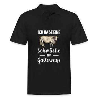 Galloway Rind I Schottland Rinderzucht für - Männer Poloshirt - Schwarz - Vorne - Kai (181cm)