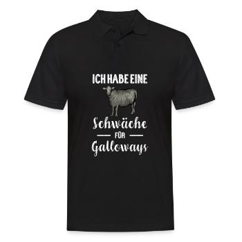Galloway Rind I Schottland Rinderzucht für - Männer Poloshirt - Schwarz - Vorne - Kai (181cm)