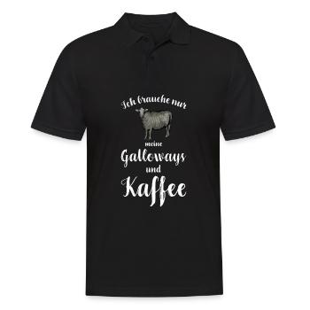 Galloway Rind I Schottland Rinderzucht für - Männer Poloshirt - Schwarz - Vorne - Kai (181cm)