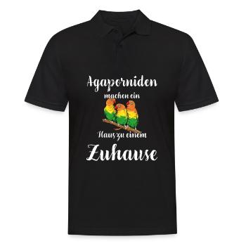 Agaporniden I Unzertrennliche Motiv für Vogel - Männer Poloshirt - Schwarz - Vorne - Kai (181cm)