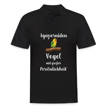 Agaporniden I Unzertrennliche Motiv für Vogel - Männer Poloshirt - Schwarz - Vorne - Kai (181cm)