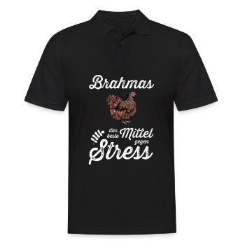 Brahma Hühner I Chicken Geflügel Motiv für - Männer Poloshirt - Schwarz - Vorne - Kai (181cm)