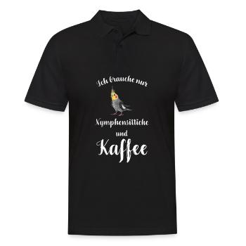 Nymphensittich I Papagei Kakadu Motiv für Vogel - Männer Poloshirt - Schwarz - Vorne - Kai (181cm)
