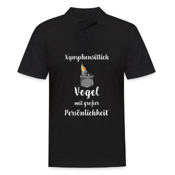 Nymphensittich I Papagei Kakadu Motiv für Vogel - Männer Poloshirt - Schwarz - Vorne - Kai (181cm)