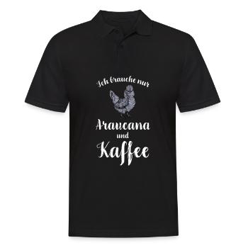 Araucana Hühner I Hühnerrasse Huhn Motiv für - Männer Poloshirt - Schwarz - Vorne - Kai (181cm)