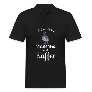 Araucana Hühner I Hühnerrasse Huhn Motiv für - Männer Poloshirt - Schwarz - Vorne - Kai (181cm)