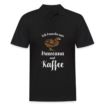 Araucana Hühner I Hühnerrasse Huhn Motiv für - Männer Poloshirt - Schwarz - Vorne - Kai (181cm)
