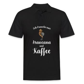 Araucana Hühner I Hühnerrasse Huhn Motiv für - Männer Poloshirt - Schwarz - Vorne - Kai (181cm)