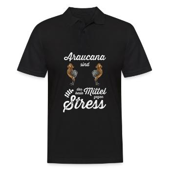Araucana Hühner I Hühnerrasse Huhn Motiv für - Männer Poloshirt - Schwarz - Vorne - Kai (181cm)