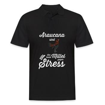 Araucana Hühner I Hühnerrasse Huhn Motiv für - Männer Poloshirt - Schwarz - Vorne - Kai (181cm)
