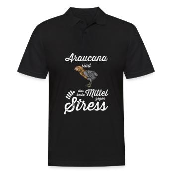 Araucana Hühner I Hühnerrasse Huhn Motiv für - Männer Poloshirt - Schwarz - Vorne - Kai (181cm)