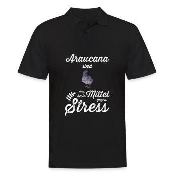 Araucana Hühner I Hühnerrasse Huhn Motiv für - Männer Poloshirt - Schwarz - Vorne - Kai (181cm)
