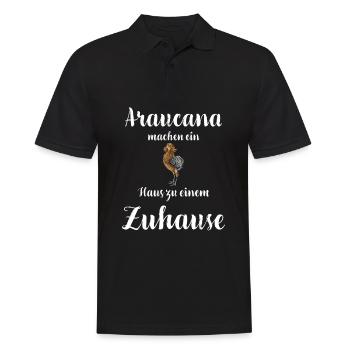 Araucana Hühner I Hühnerrasse Huhn Motiv für - Männer Poloshirt - Schwarz - Vorne - Kai (181cm)