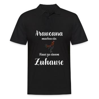 Araucana Hühner I Hühnerrasse Huhn Motiv für - Männer Poloshirt - Schwarz - Vorne - Kai (181cm)