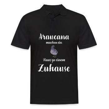 Araucana Hühner I Hühnerrasse Huhn Motiv für - Männer Poloshirt - Schwarz - Vorne - Kai (181cm)