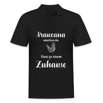 Araucana Hühner I Hühnerrasse Huhn Motiv für - Männer Poloshirt - Schwarz - Vorne - Kai (181cm)