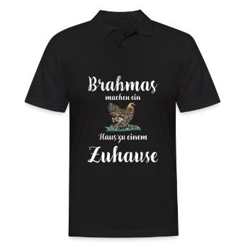 Brahma Hühner I Chicken Geflügel Motiv für - Männer Poloshirt - Schwarz - Vorne - Kai (181cm)