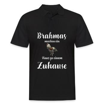 Brahma Hühner I Chicken Geflügel Motiv für - Männer Poloshirt - Schwarz - Vorne - Kai (181cm)