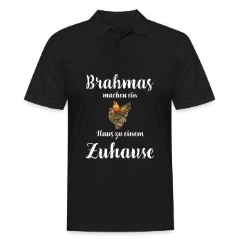 Brahma Hühner I Chicken Geflügel Motiv für - Männer Poloshirt - Schwarz - Vorne - Kai (181cm)