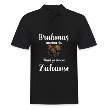 Brahma Hühner I Chicken Geflügel Motiv für - Männer Poloshirt - Schwarz - Vorne - Kai (181cm)