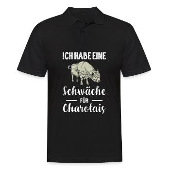 Charolais Rind I Frankreich Rinderzucht für - Männer Poloshirt - Schwarz - Vorne - Kai (181cm)