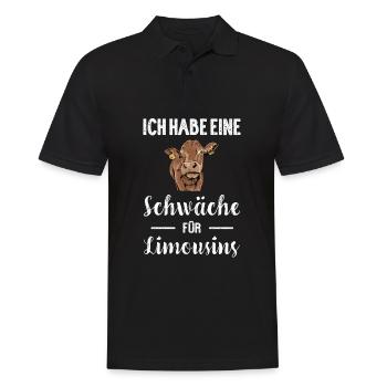 Limousin Rind I Frankreich Rinderzucht für - Männer Poloshirt - Schwarz - Vorne - Kai (181cm)