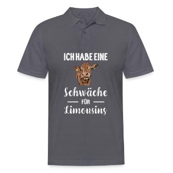 Limousin Rind I Frankreich Rinderzucht für - Männer Poloshirt - Anthrazit - Vorne - Nico (186cm)