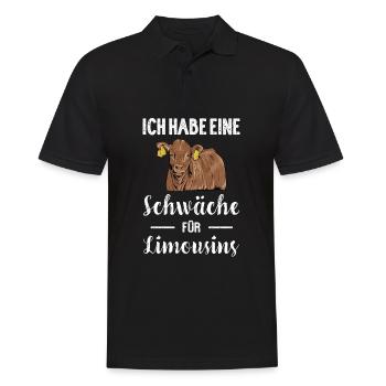 Limousin Rind I Frankreich Rinderzucht für - Männer Poloshirt - Schwarz - Vorne - Kai (181cm)