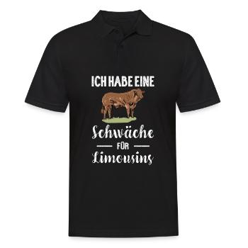 Limousin Rind I Frankreich Rinderzucht für - Männer Poloshirt - Schwarz - Vorne - Kai (181cm)